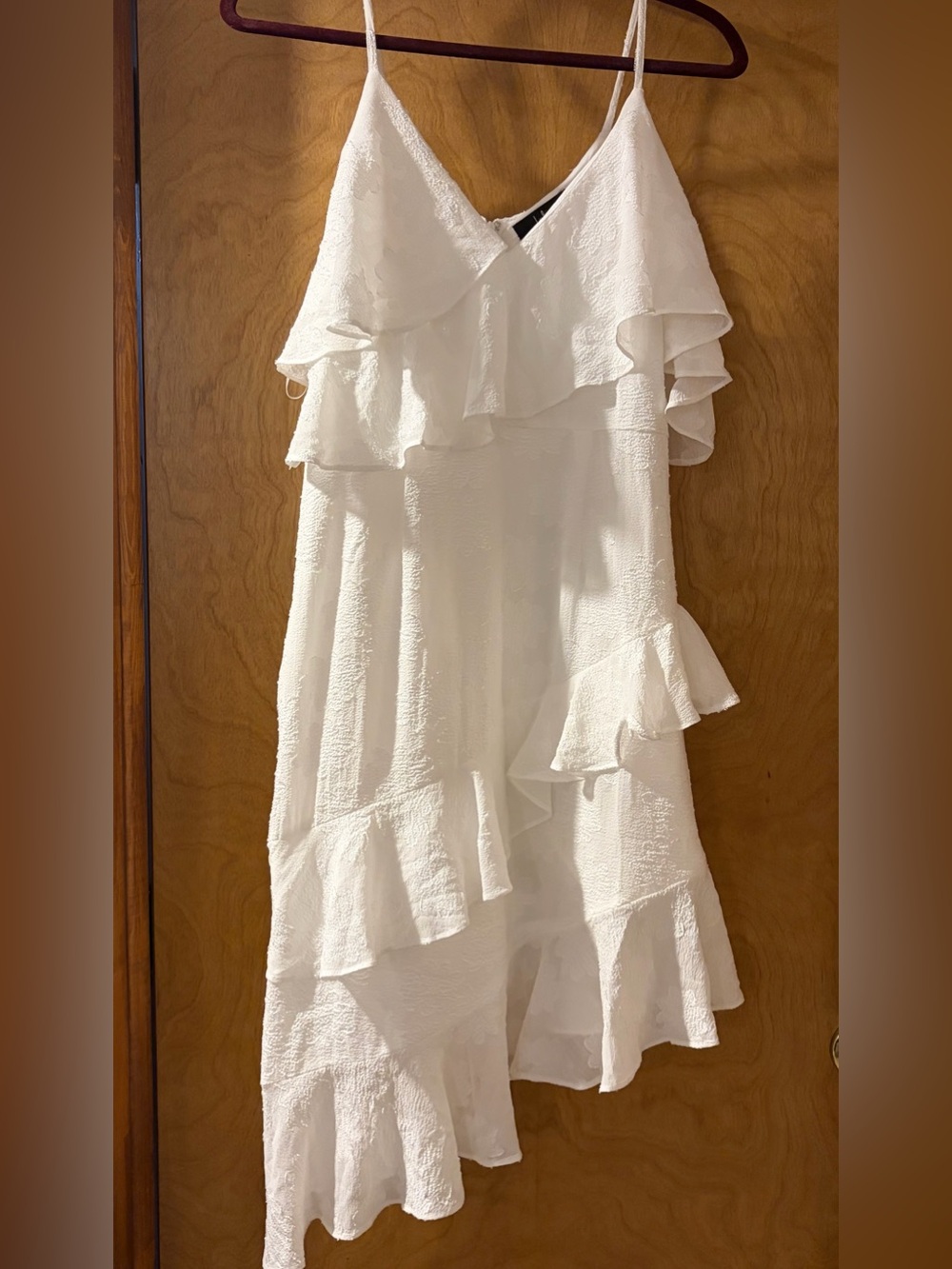 White Ruffle Midi Dress - Elegant Tiered Design